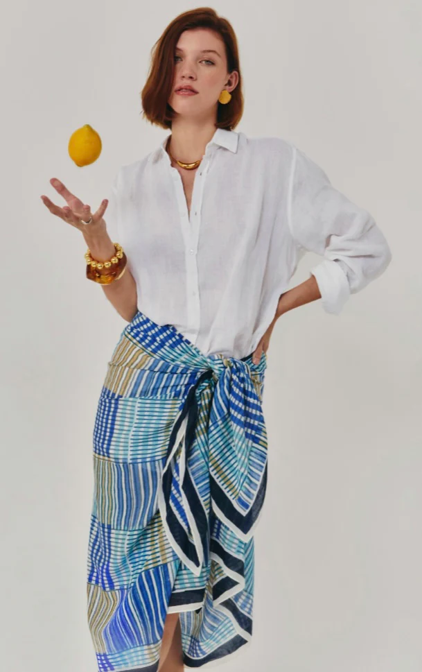 Echo Stripe Illusion Sarong and Bag