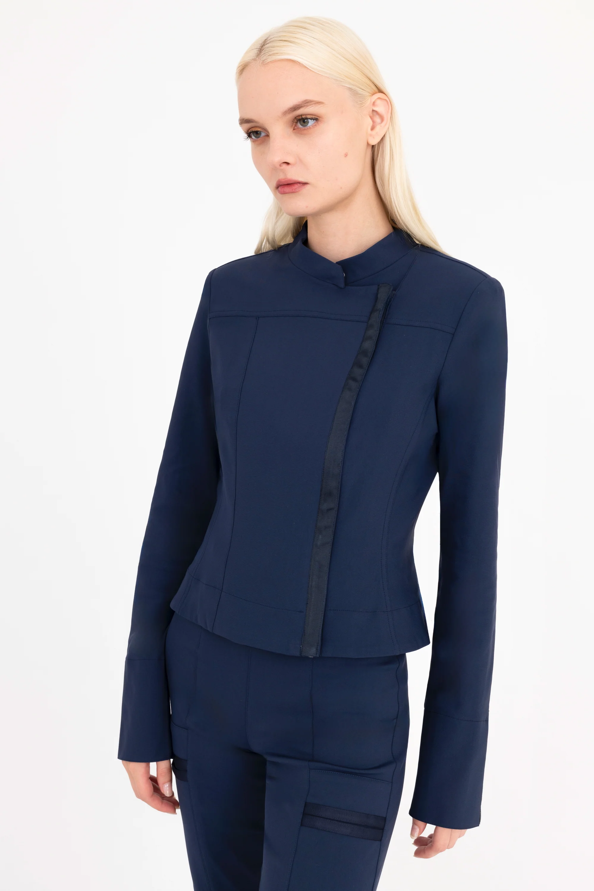 Elaine Kim Darian Tech Stretch Moto Jacket