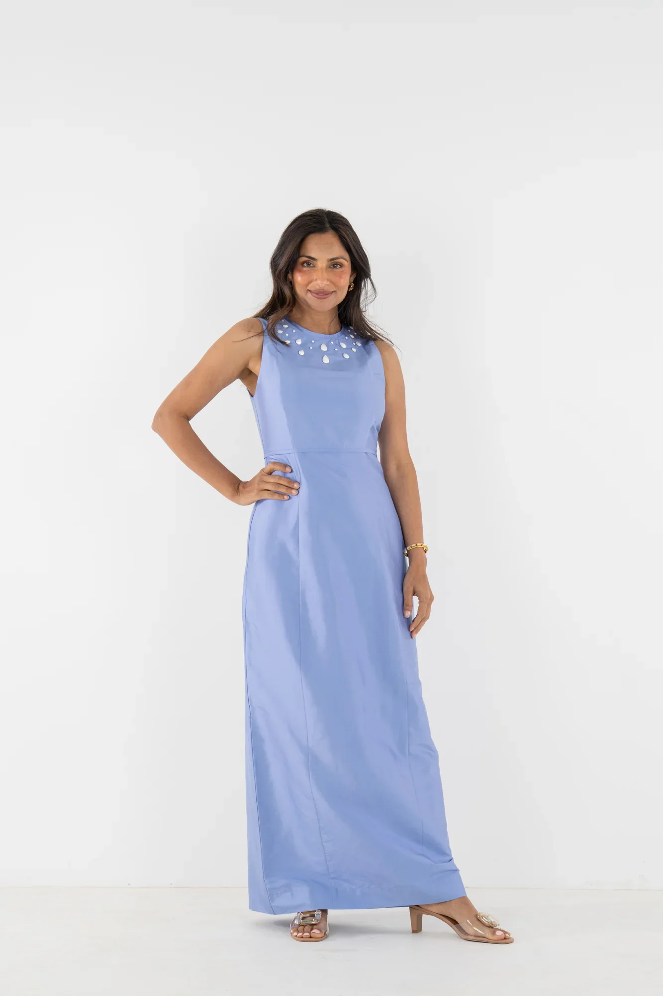 Emily McCarthy Hepburn Dress, Grapemist Dupioni - Image 2