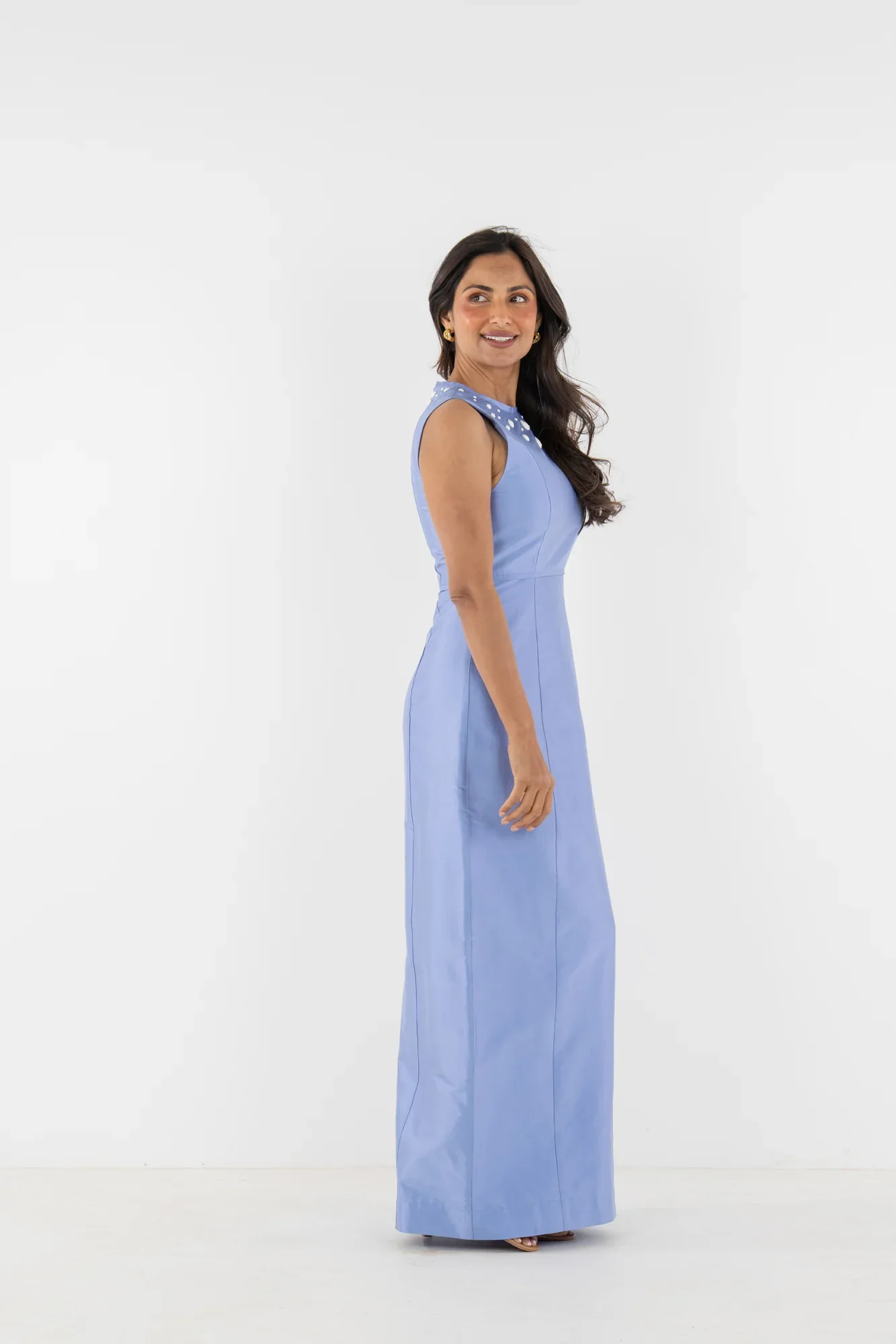 Emily McCarthy Hepburn Dress, Grapemist Dupioni - Image 3