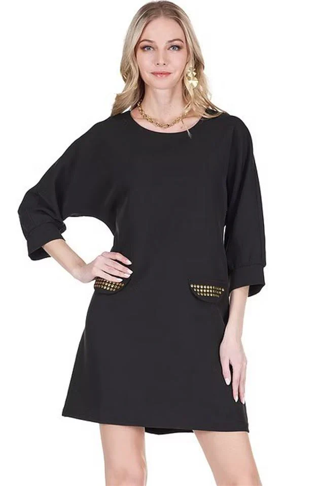 Joy Joy Gold Stud Kimono Dress - Final Sale