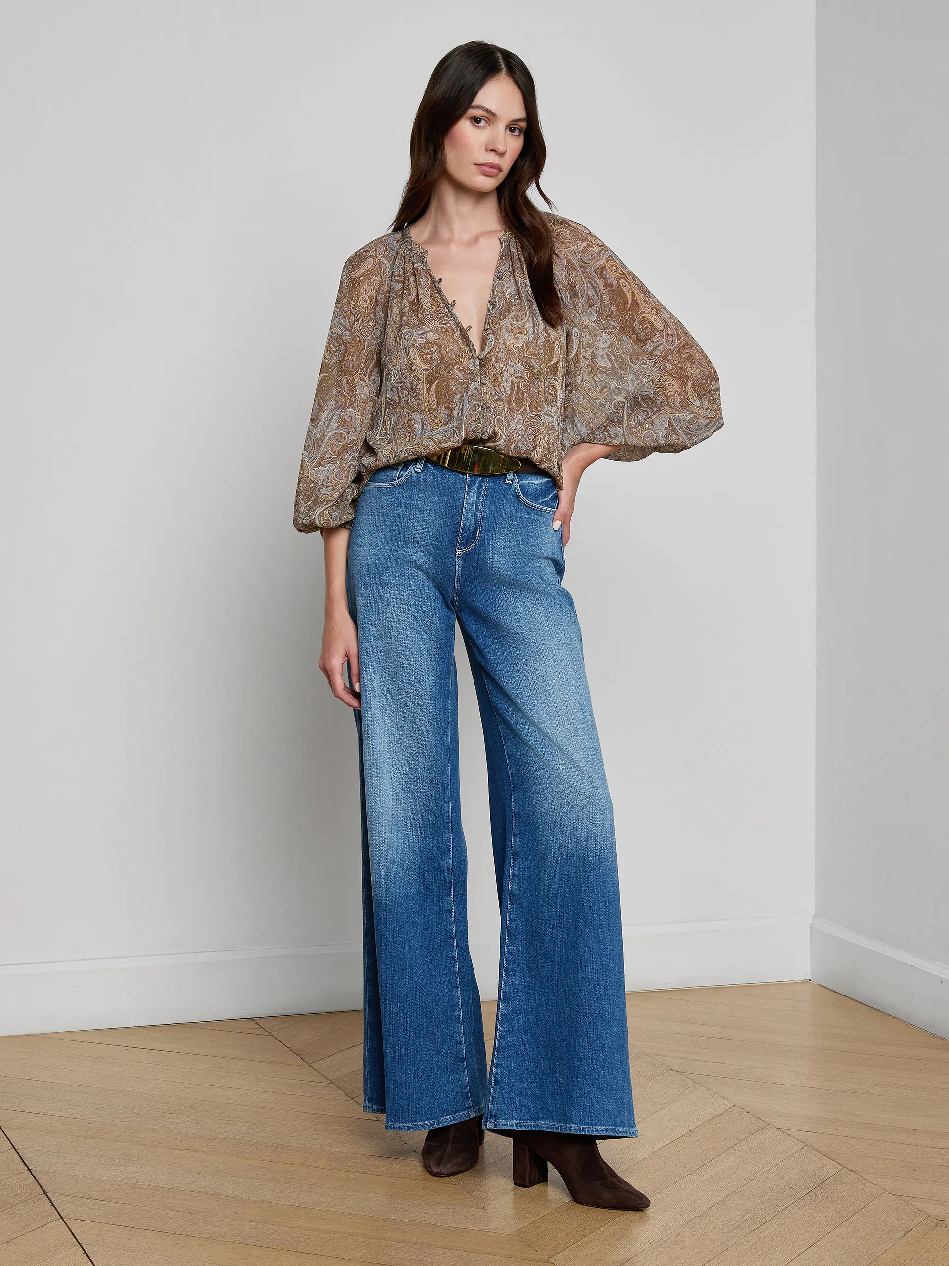 L'Agence Teagan Dolman Sleeve Blouse - Image 6
