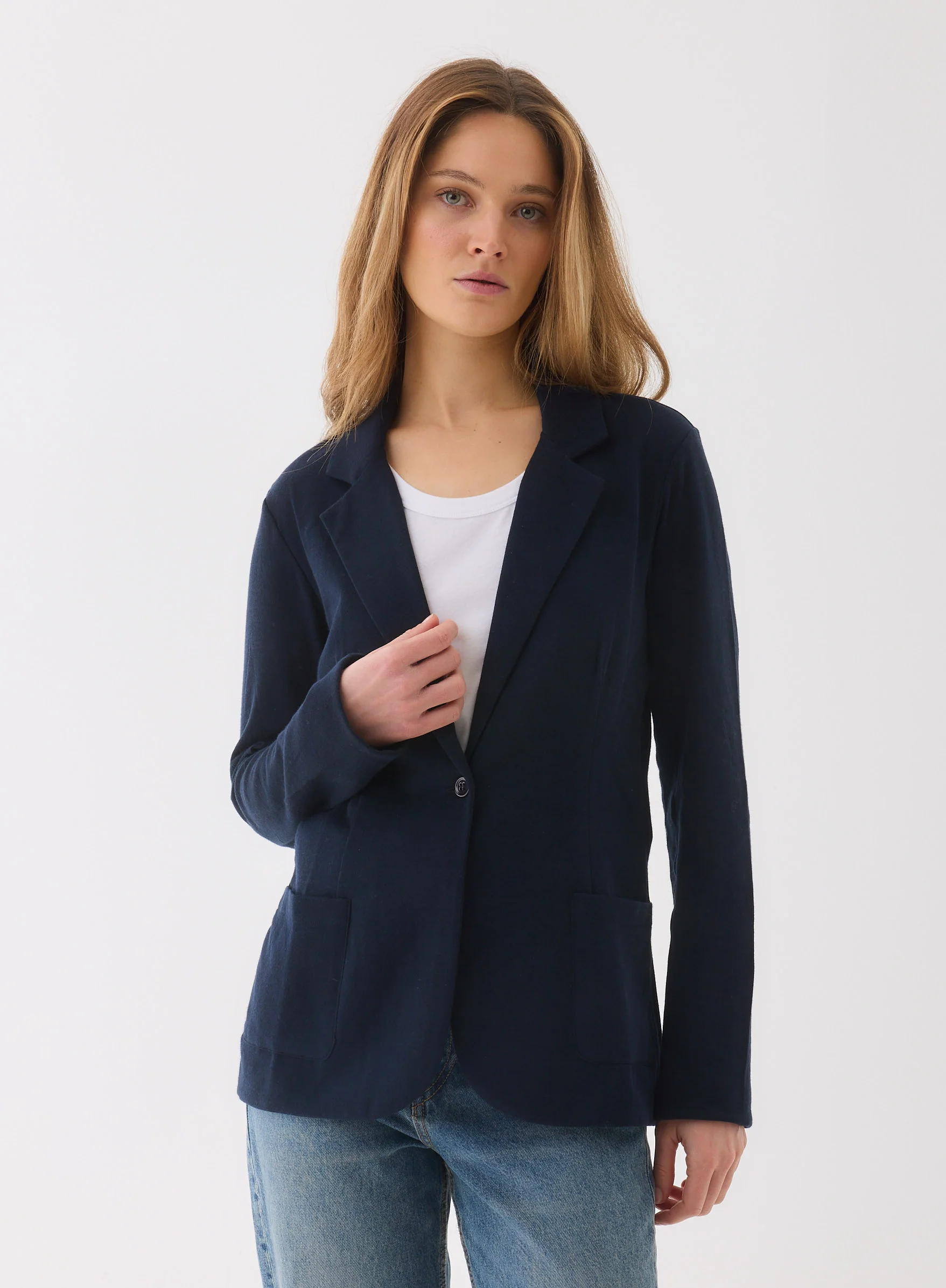 Majestic Filatures Double Face One Button Blazer