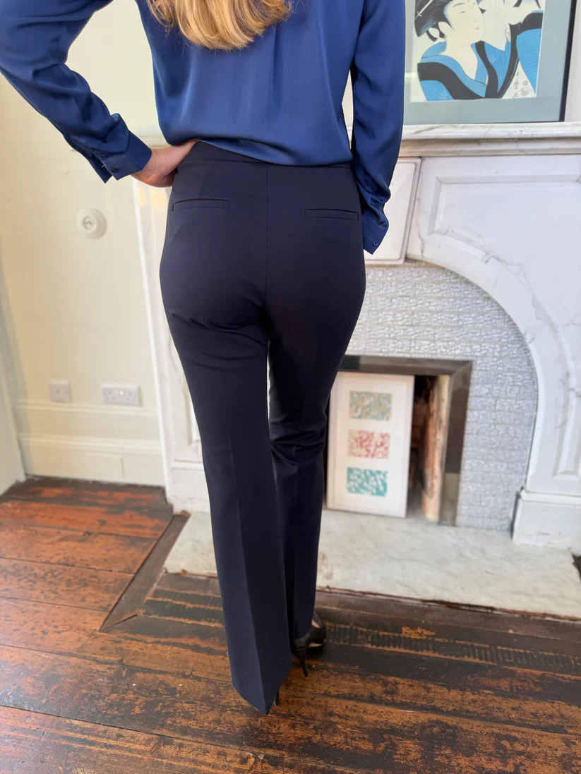 Raffaello Rossi Doro Flared Pant, Navy Blue - Image 5