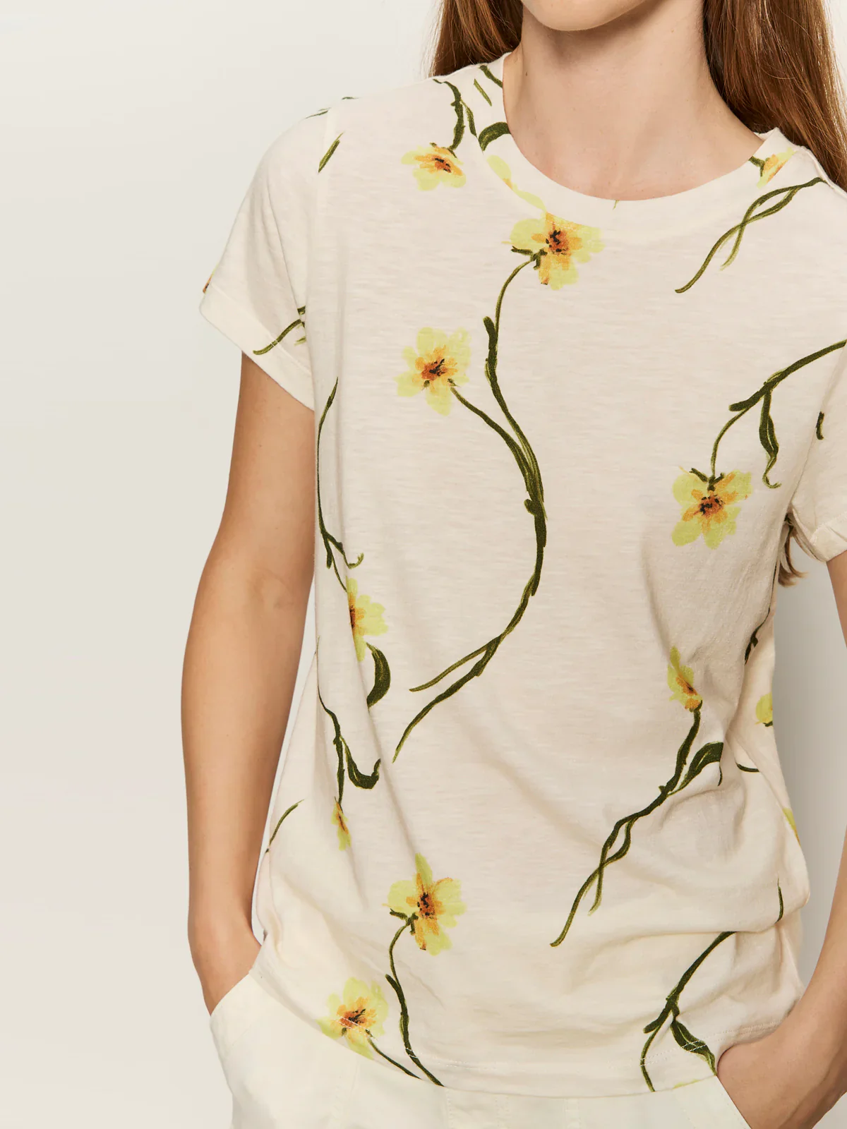 Sanctuary The Perfect Tee, Lemon Meadow - Image 4