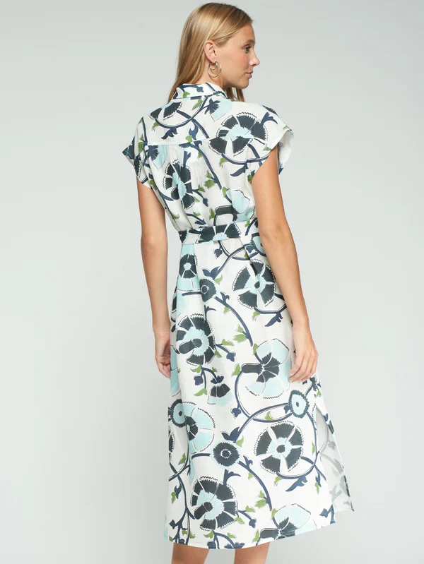 Vilagallo Pleated Button Front Midi Dress - Image 2