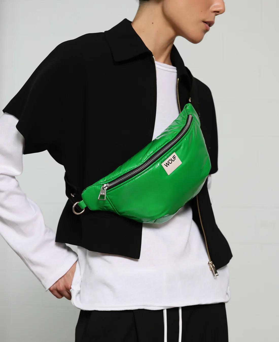 WOUF Glossy Waistbag, Basil - Image 2